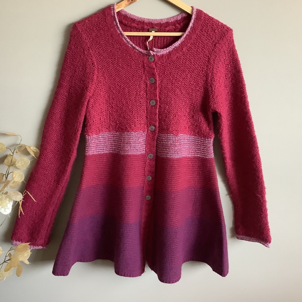 Free People Long Ombré  Sweater - Size M